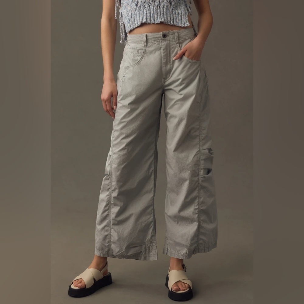 NWT! Anthropologie Pilcro Parachute Curve Barrel Pants - Size 24 Petite 🔆